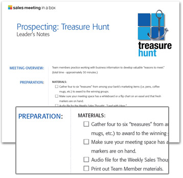 Treasure Hunt Leader’s Notes